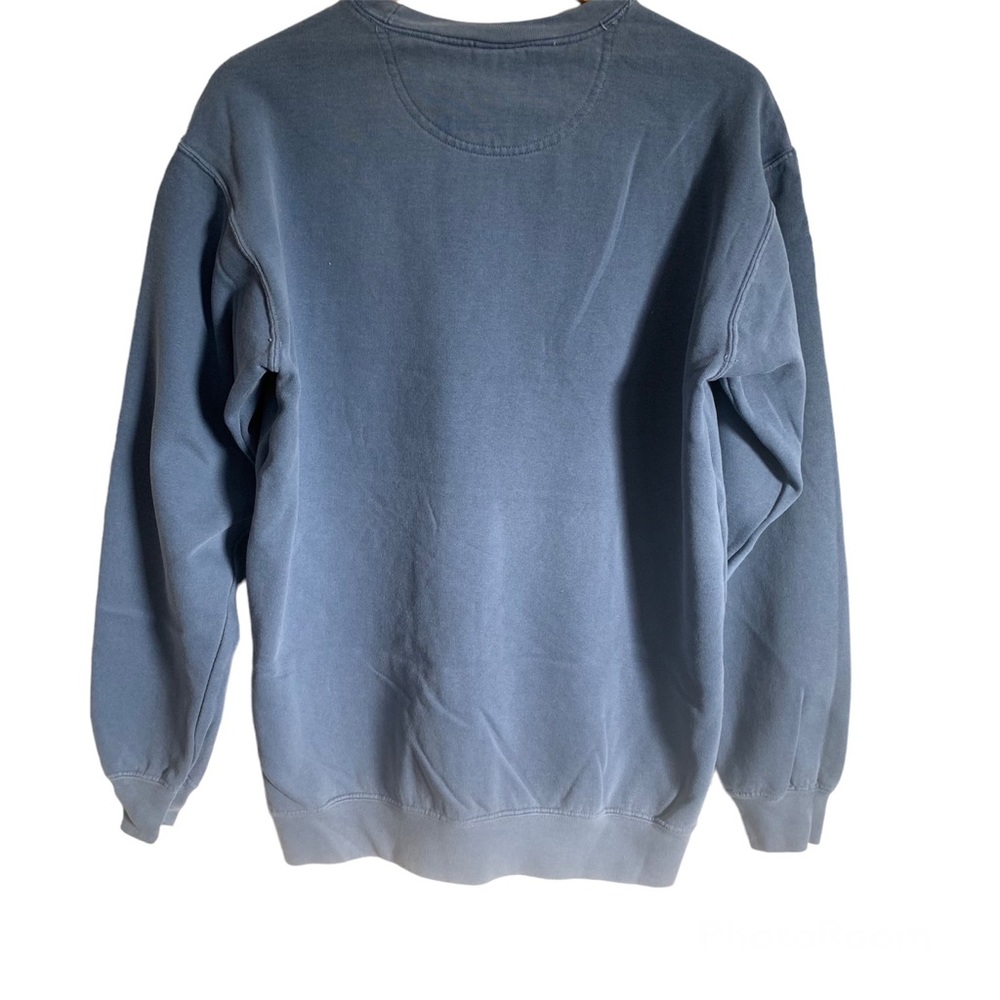 Comfort Colors Vintage Wash Blue Embroidered Smile Happy Face - Picture 2 of 4